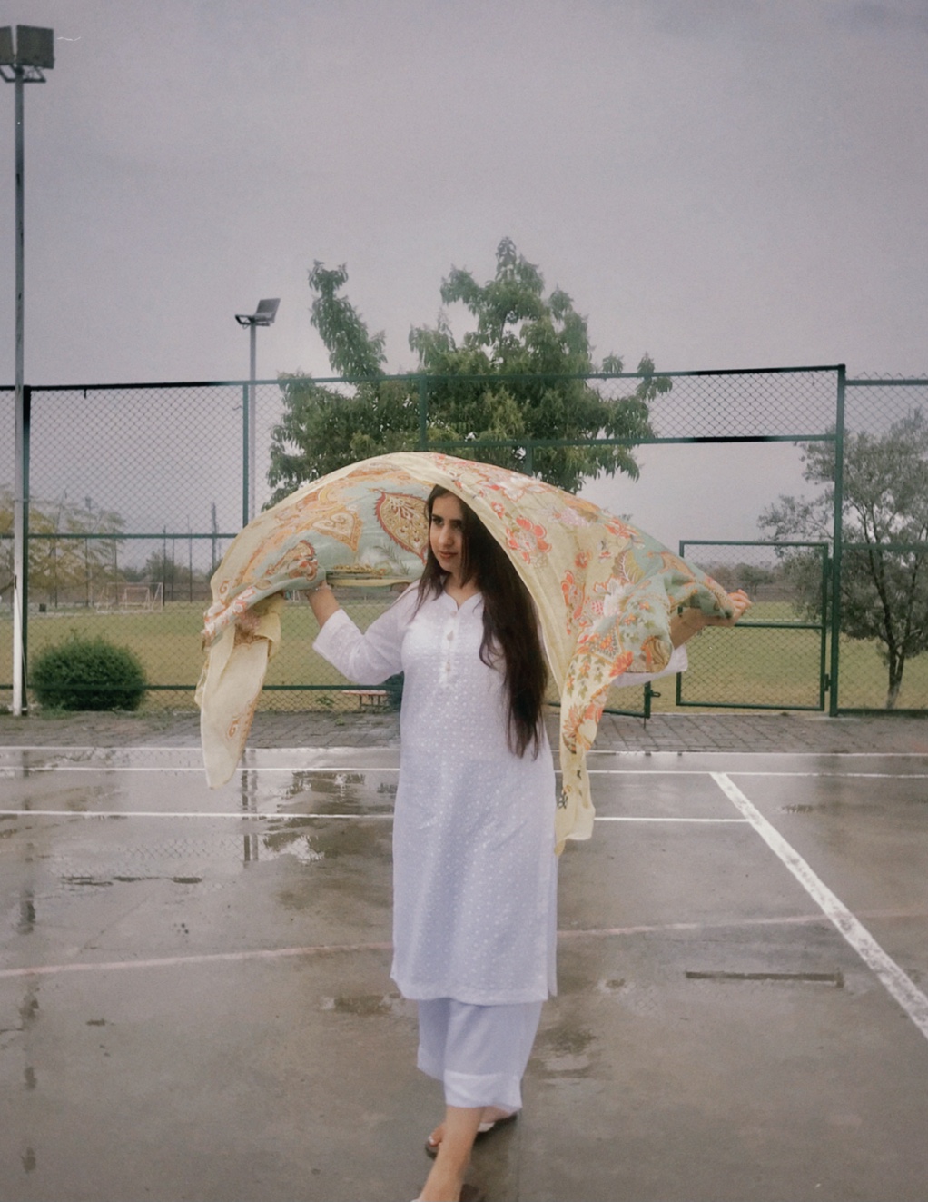 Tennis court portrait